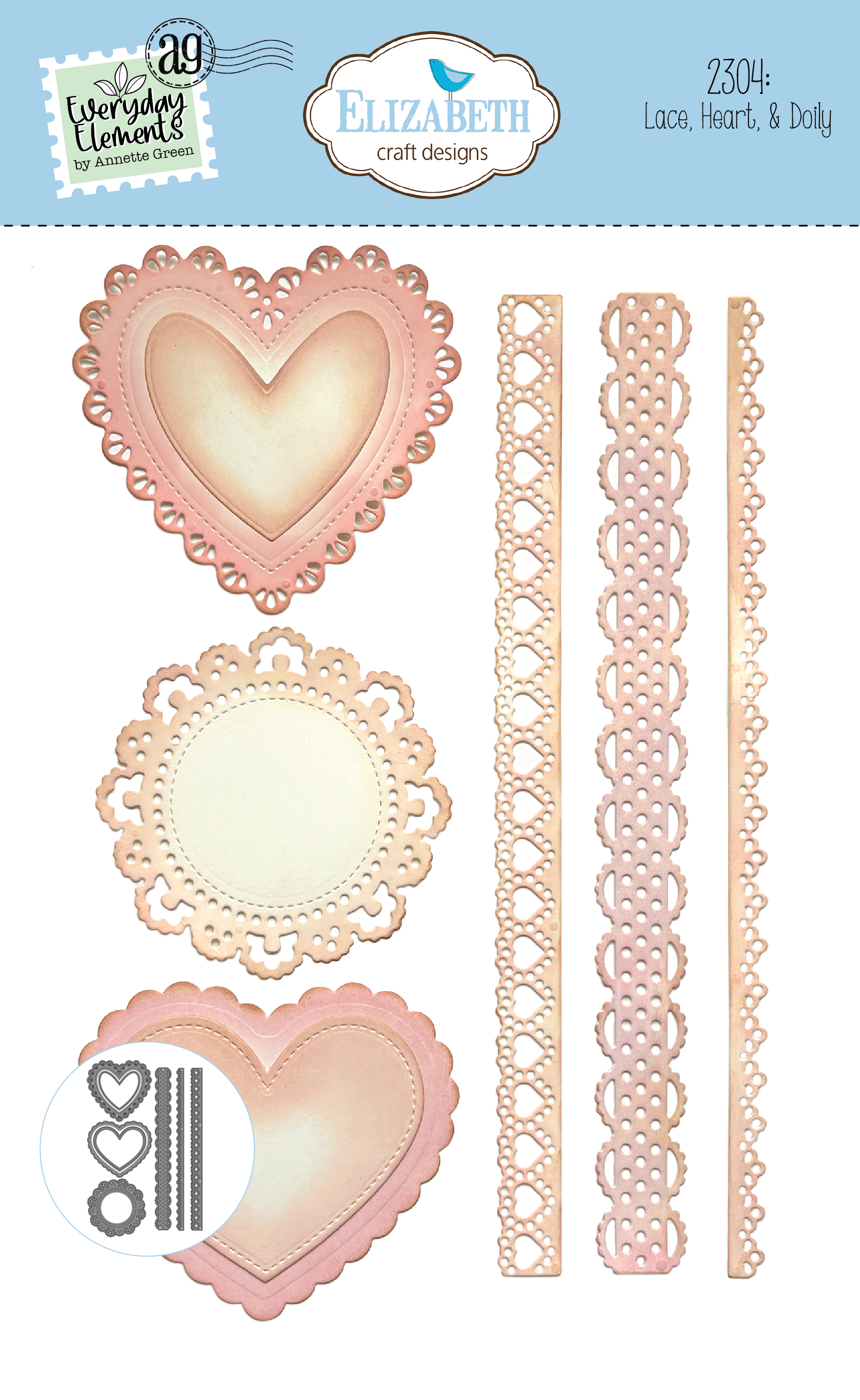 Lace, Heart & Doily