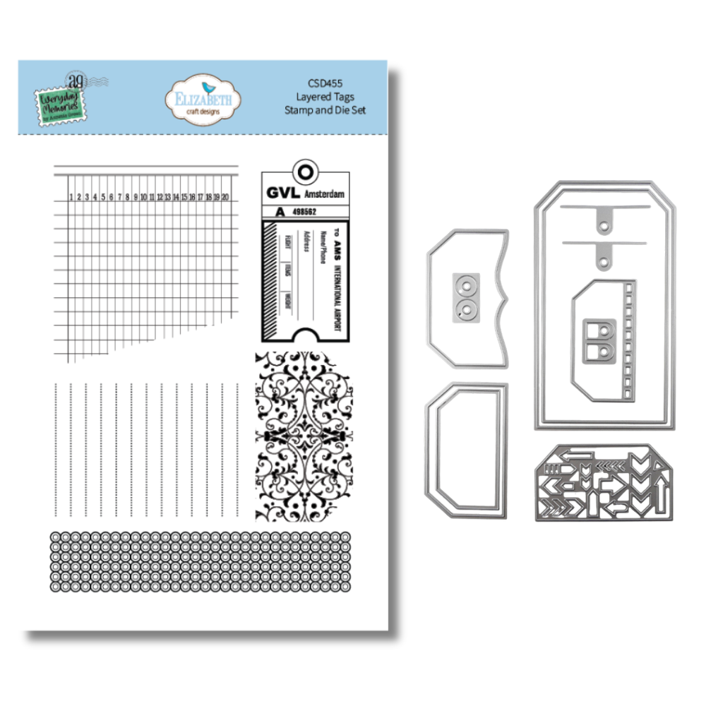 Layered Tags Stamp and Die Set