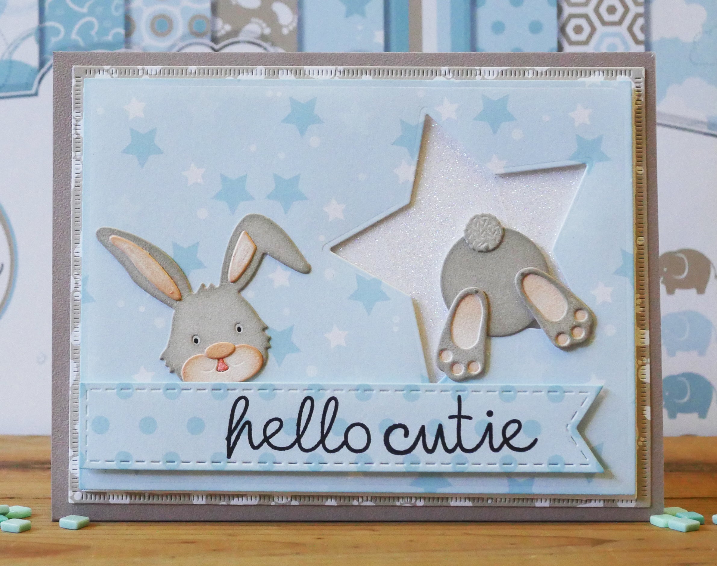 Technique Friday - Bunny Newborn Card