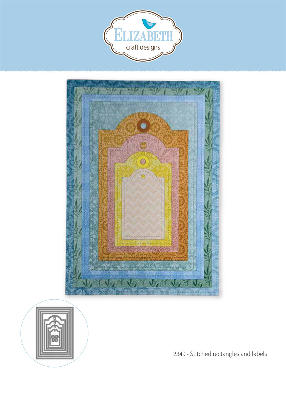 Stitched rectangles and labels