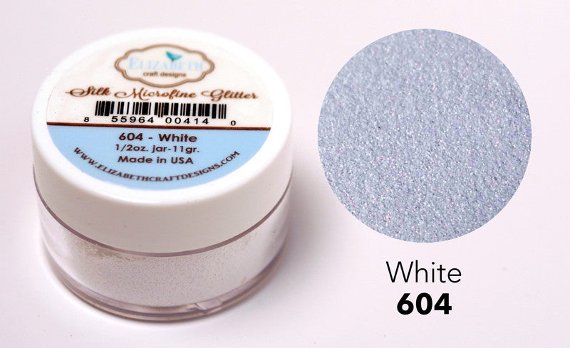 White - Silk Microfine Glitter - Silk Microfine Glitter - ElizabethCraftDesigns.com