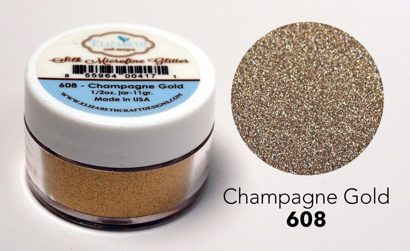 Champagne Gold - Silk Microfine Glitter - ElizabethCraftDesigns.com