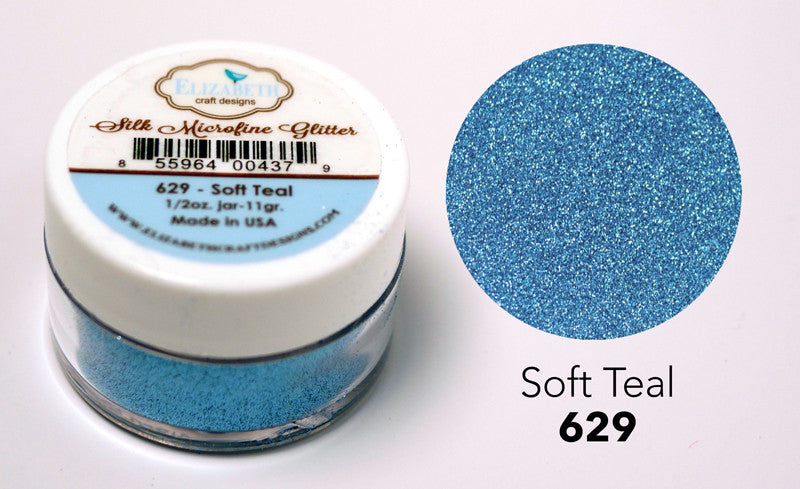 Soft Teal - Silk Microfine Glitter - Silk Microfine Glitter - ElizabethCraftDesigns.com