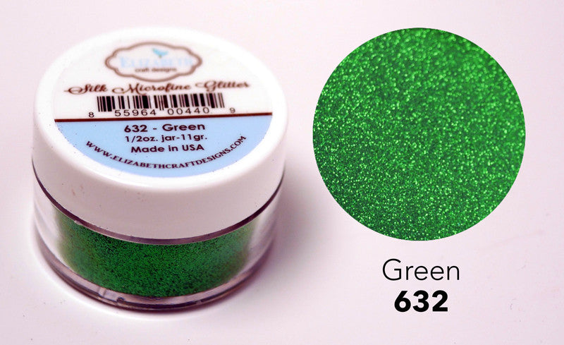 Green - Silk Microfine Glitter - Silk Microfine Glitter - ElizabethCraftDesigns.com