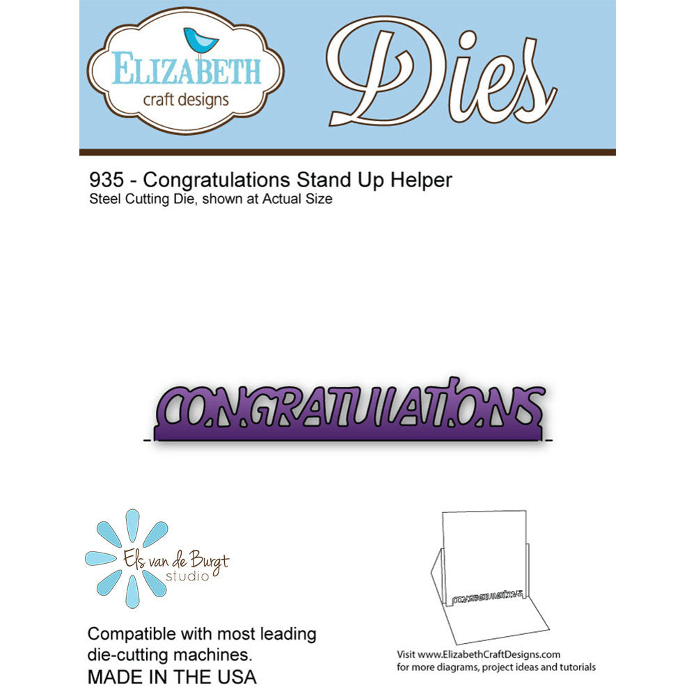 Congratulations Stand Up Helper - ElizabethCraftDesigns.com