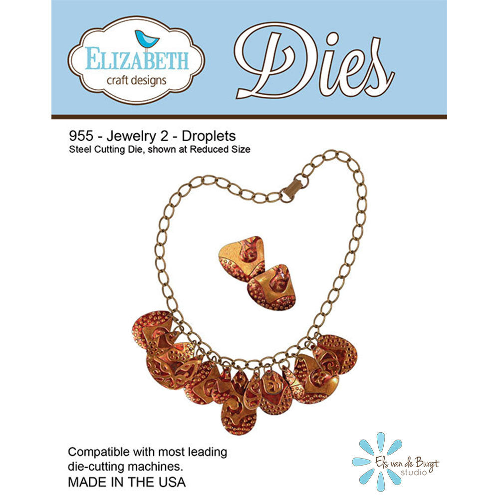 Jewelry Set 2 - Droplets - Die - ElizabethCraftDesigns.com