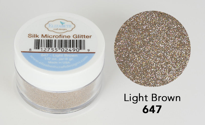 Light Brown - Silk Microfine Glitter - Silk Microfine Glitter - ElizabethCraftDesigns.com