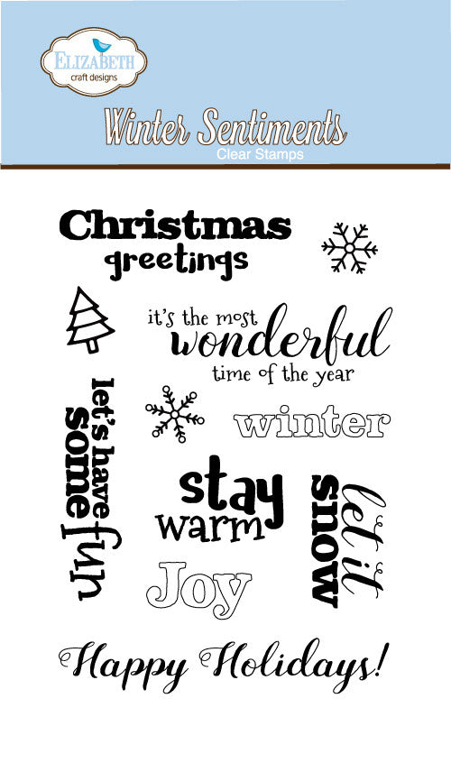 Winter Sentiments - Stamps - ElizabethCraftDesigns.com