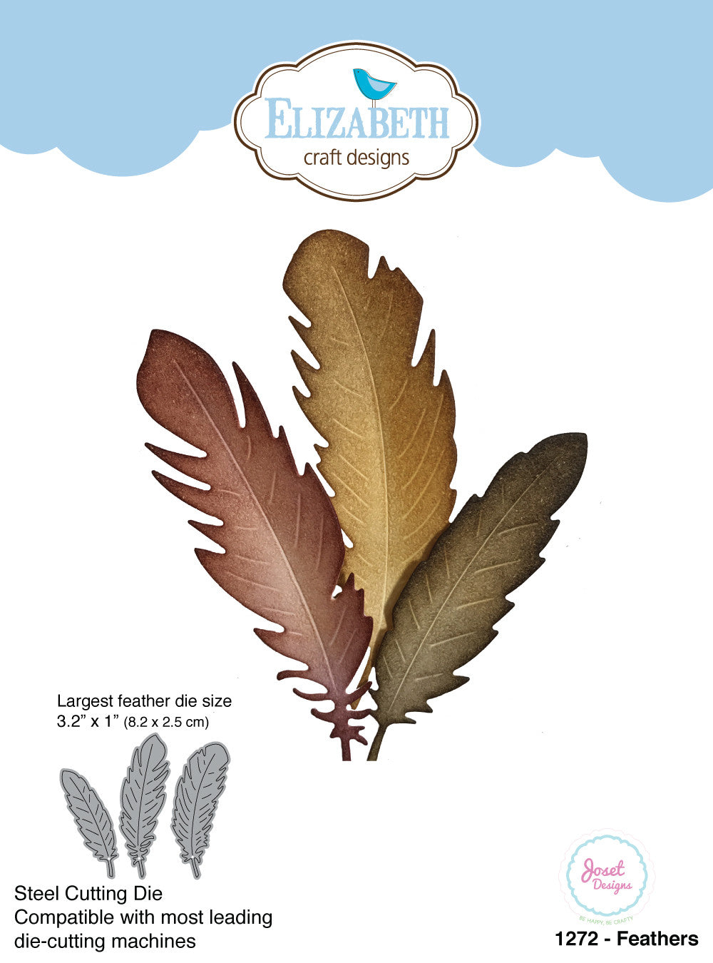 Feathers - Die - ElizabethCraftDesigns.com