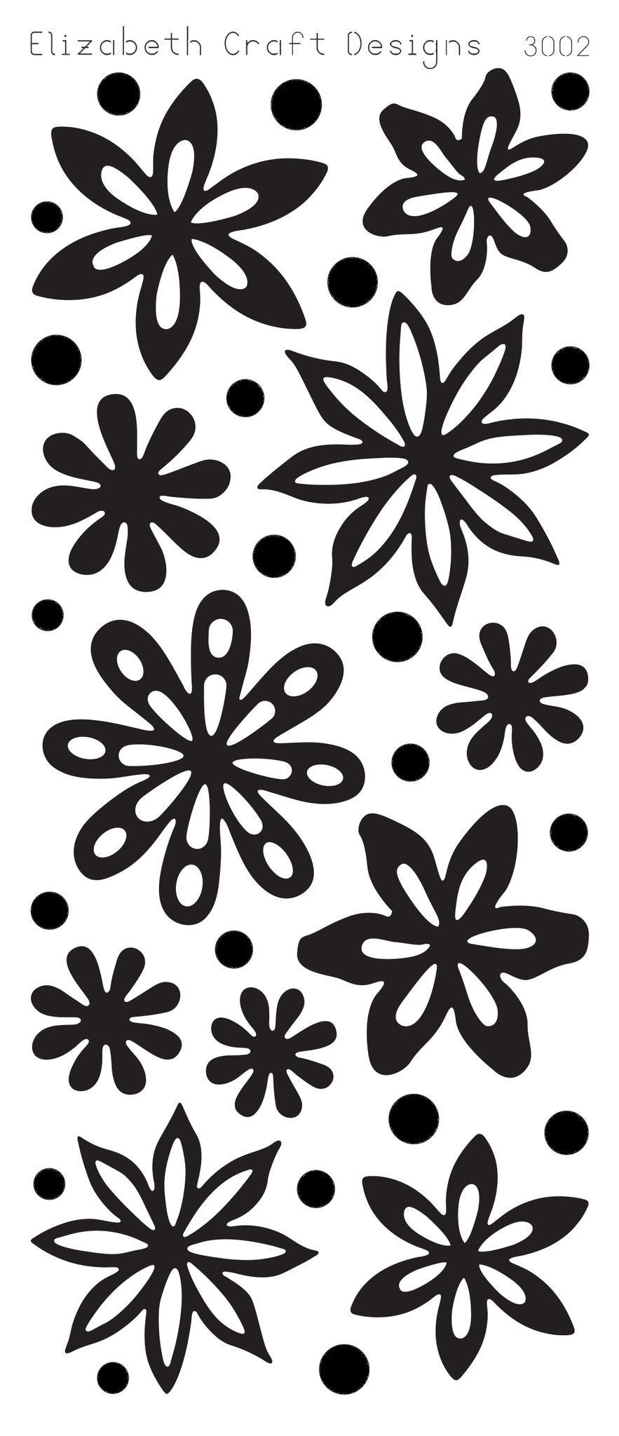 Velvet Flowers 3002 - Velvet Peel-Off stickers - ElizabethCraftDesigns.com