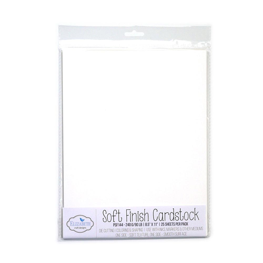 Elizabeth Craft Soft Finish Cardstock 8.5X11 25/Pkg-White